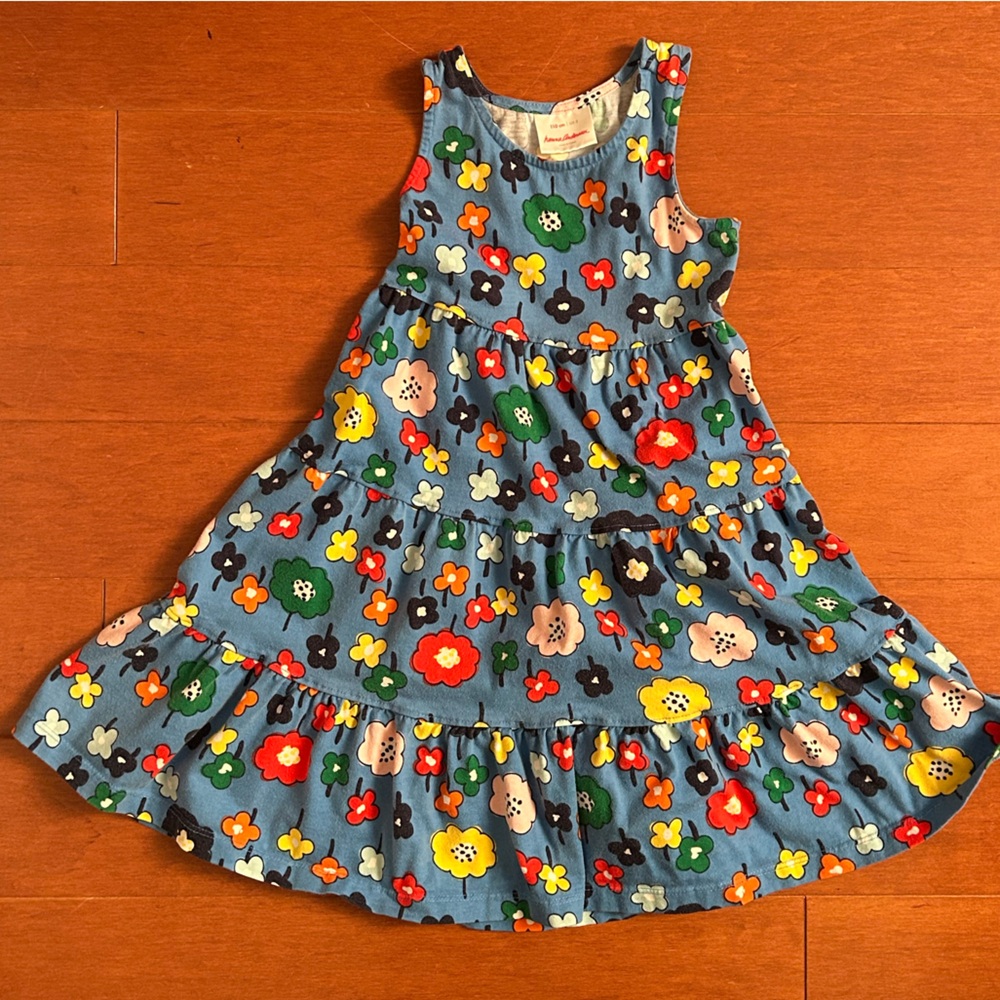 Hanna Andersson Floral Diaper Cover - Blue and Multicolor